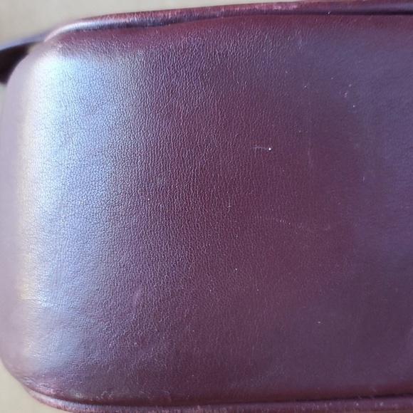 Etienne Aigner VINTAGE brown (plum) leather bag 10 X 7 x 3.5 crossbody - Picture 6 of 11
